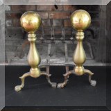 D19. Cannonball andirons. 
